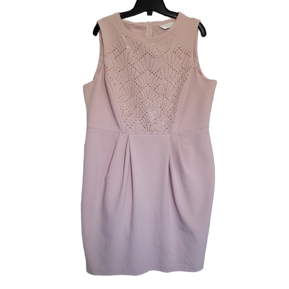 Pink Plus Size Ruched Cocktail Party Dress UK 18